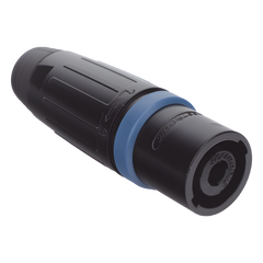 Speakon Conector de cable macho de 4 polos, carcasa negra, cable AWG10,  30A