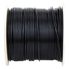 Bobina de Cable de 305 Metros (1000 Pies) Cat5e, Aleación de Cobre y Aluminio (CCA), Color Negro, Uso Intemperie, Doble Forro