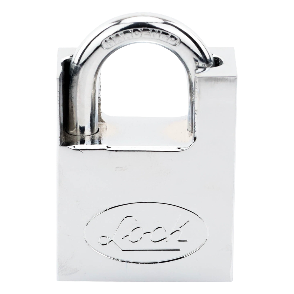Candado de acero con Guarda Anti Palanca/ Acabado en Cromo Satinado / Doble Cerrojo / Medida 40 mm/ Nivel de seguridad 7/ 4 Llaves Abloy.