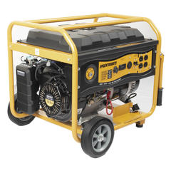 Generador a Gasolina / Planta de Emergencia con Encendido Automático, 6.5KW, 220Vac 2 Fases, Jaula con Ruedas para Fácil Traslado