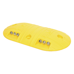 Boya D / Plastico Duradero / Amarilla / 4 Orificios / LEDS REFLEJANTES / 20 Toneladas.