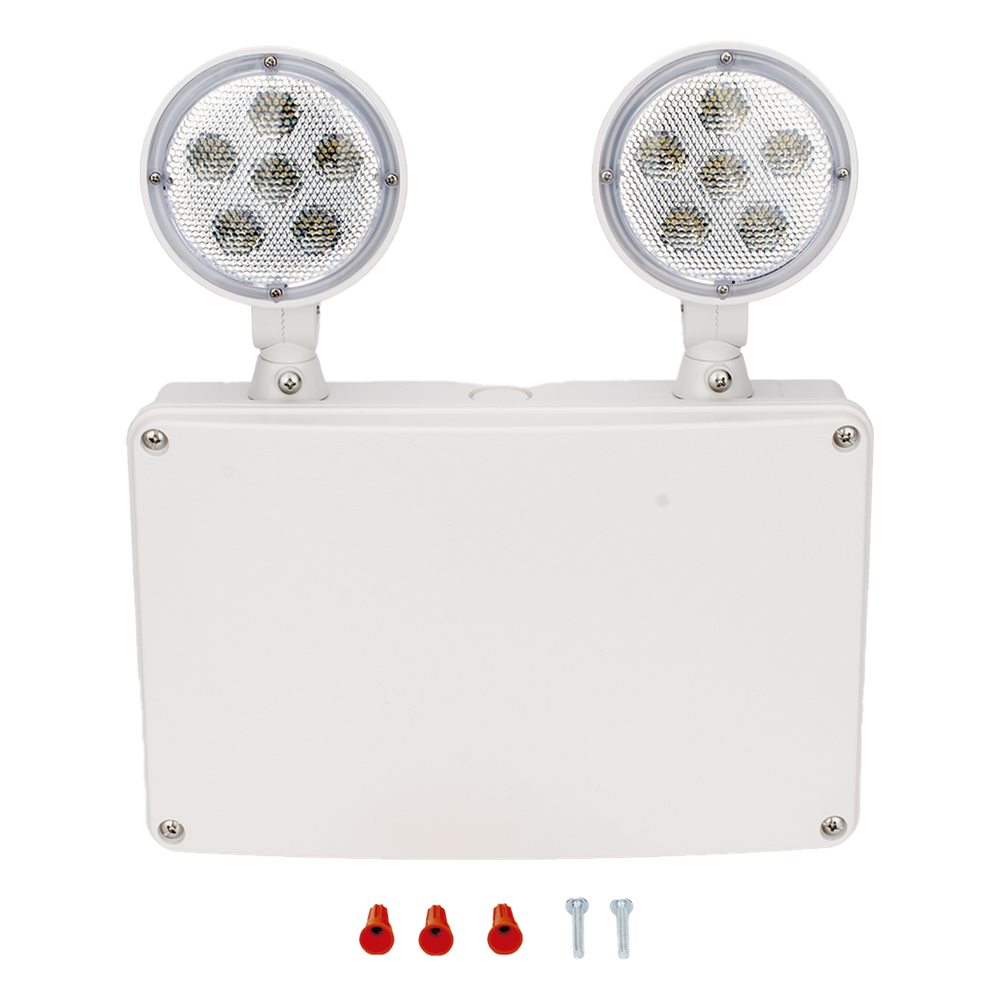 SFWMC / Luz de Emergencia LED / Montaje Universal Pared-Techo-Lateral / 600 lm / 3W / 120-277 VAC / Batería de Respaldo 6V 4.5Ah