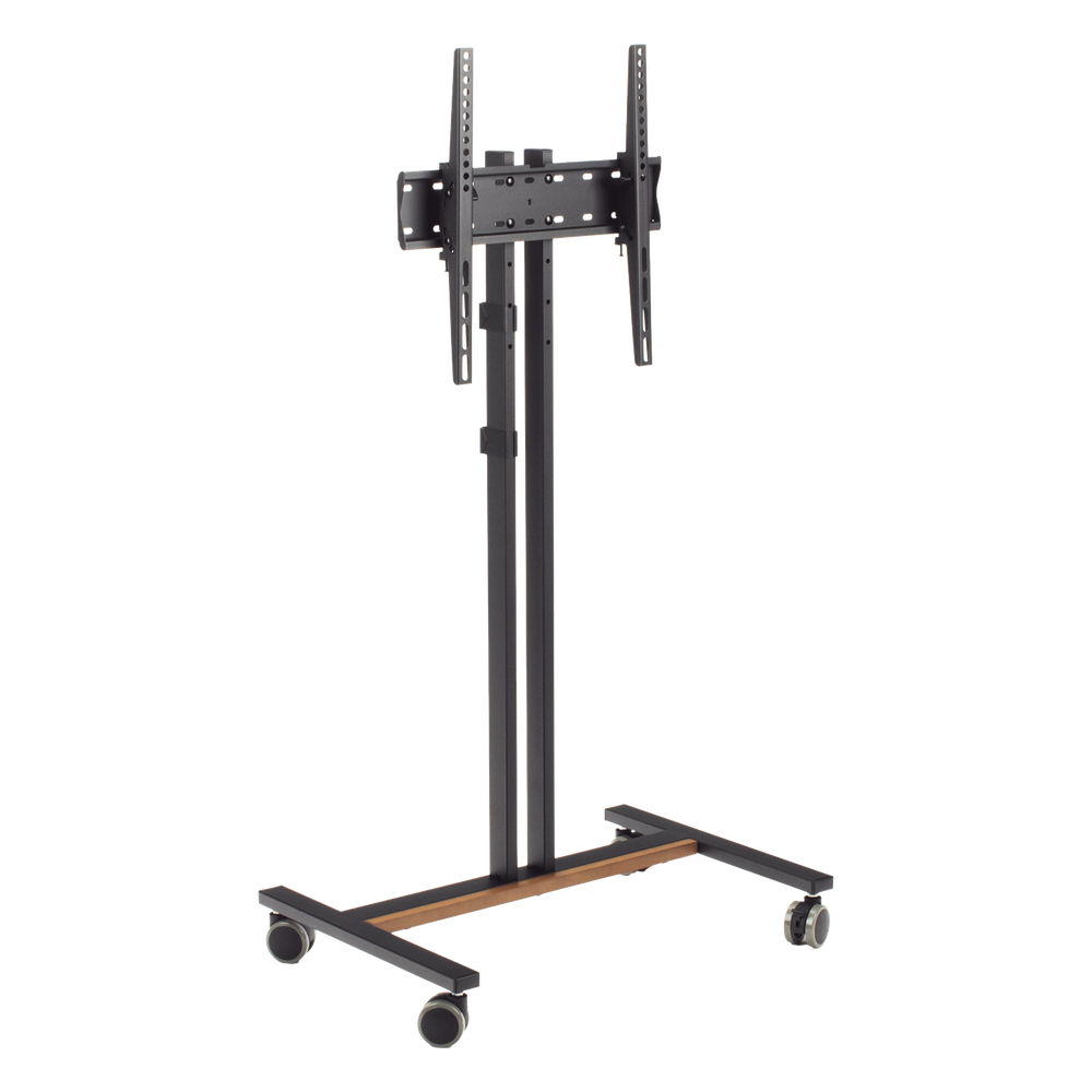 Soporte Móvil para Pantalla | Compatibilidad VESA 200x200 hasta  600x400 / Ruedas con Frenos / Ajuste de Altura y Ángulo / Soporte para TV de hasta 55 Pulgadas / Capacidad de Peso 35 kg