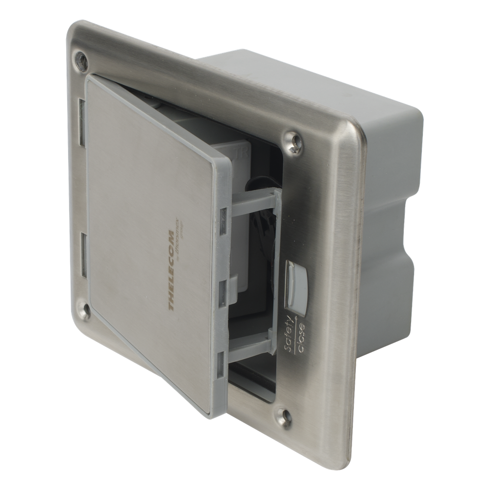 Caja de Piso con Contacto Eléctrico (Duplex), Resistente al Agua, IP66 (Con Tapa Cerrada) (11000-53201)