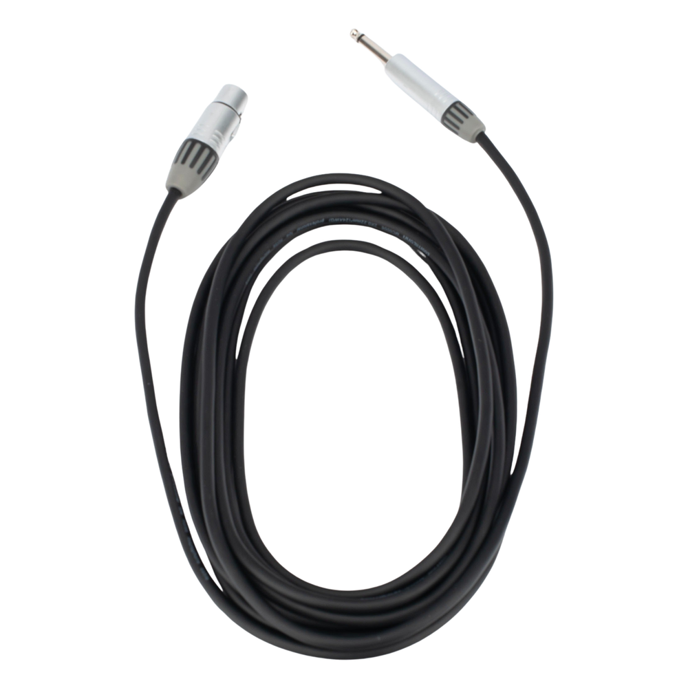 Cable de Audio | XLR 3 Polos Hembra a Plug 1/4 in mono | Conector Seetronic Serie M SCMF3 - MP2X | Longitud 3m