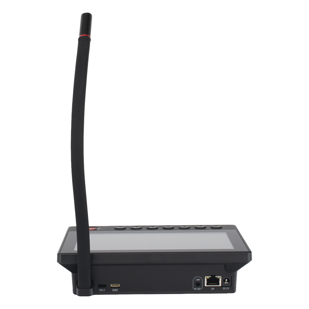 Micrófono IP | No requiere amplificador | 12 VCD | Pantalla Touch 7" | Transmisión en Tiempo Real | Integración con HikCentral Professional