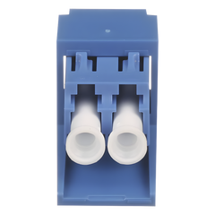Módulo Acoplador LC Duplex, para Fibra Óptica Monomodo OS1/OS2, Tipo Mini-Com, Color Azul