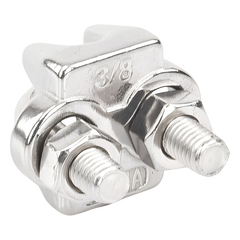Nudo/ Perro/ Abrazadera Acero Forjado para Cable de 3/8", Acero Inoxidable.