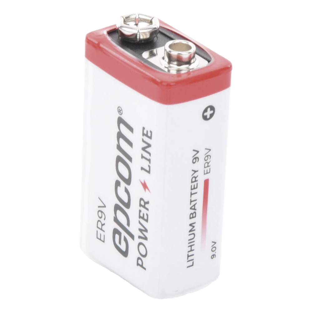 Batería de Litio 9V / 1200 mAh / Cloruro de Tionilo / No Recargable / Operación -60°C a +85°C / Acero Inoxidable