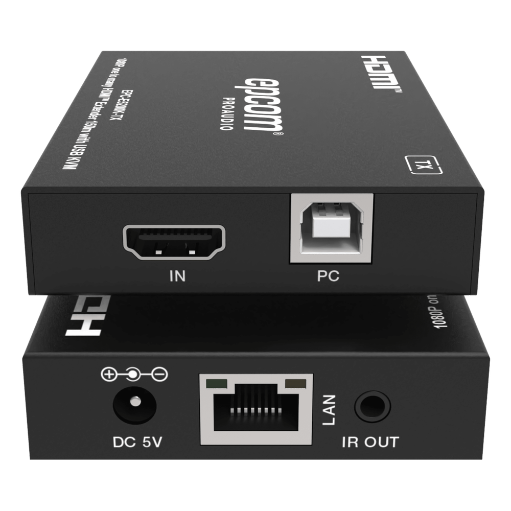 Extensor HDMI con KVM | Sobre IP | Transmisión hasta 150m | Cat5e/6 | HDCP 1.4 | 1080p | Control IR | Compatible con Switch 1G