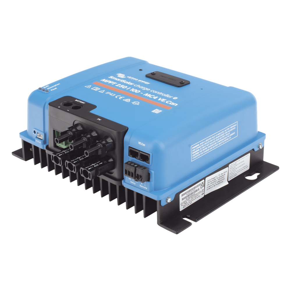 SmartSolar MPPT 250/100-MC4. Controlador Solar MPPT 100A, Voltaje: 48 Vcc. Para uso con Inv. Cargadores Victron