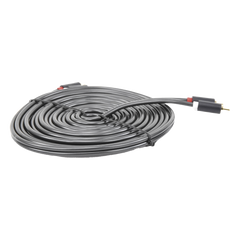 Cable de Audio 2 RCA Macho a 2 RCA Macho / 5 Metros (16.40 Pies) / Color Negro / Alta Calidad / Anillos de Goma para Asegurar un Agarre Firme al Instalar o Quitar el Cable