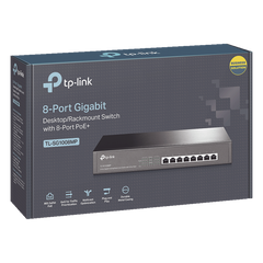 Switch Gigabit PoE+ no administrable de 8 puertos 10/100/1000 Mbps, para escritorio