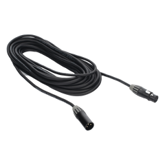 Cable XLR | 3 polos | Conector Hembra-Macho | Serie M | Carcasa Negra | Contactos Dorados | Ideal para Microfonía | Longitud 5m