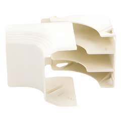 Esquinero interior, para uso con canaleta T45, Material PVC Rígido, Color Blanco Mate