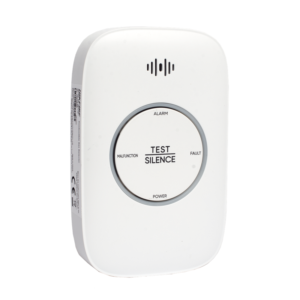 (HikFire)  Detector de Gas LP Propano C3H8 / Alarma Temprana / Salida para cierre de Válvula y/o  activación de Ventilador / Protección IP30 / Alarma de 70dB a 115dB a 1 metro de distancia