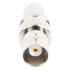 Adaptador en Línea de Conector SMA Macho a BNC Hembra, Níquel/ Oro/ Teflón.