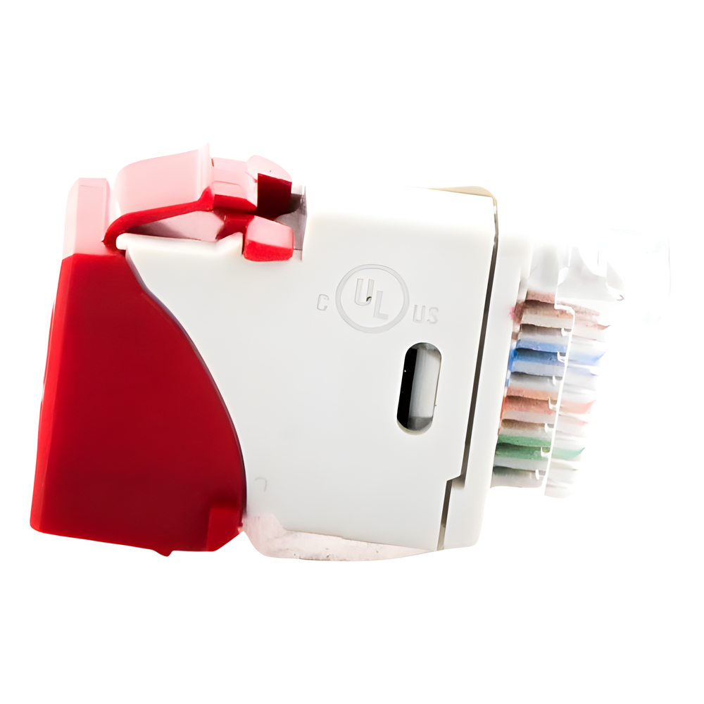 Jack Ultramax Cat6a, Utp, Tipo Keystone, Color Rojo, Punch Down