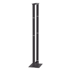 Rack de Dos Postes Estándar de 19 in, Rieles Numerados y Roscados #12-24, Fabricado en Aluminio, 45 Unidades de Rack, Color Negro