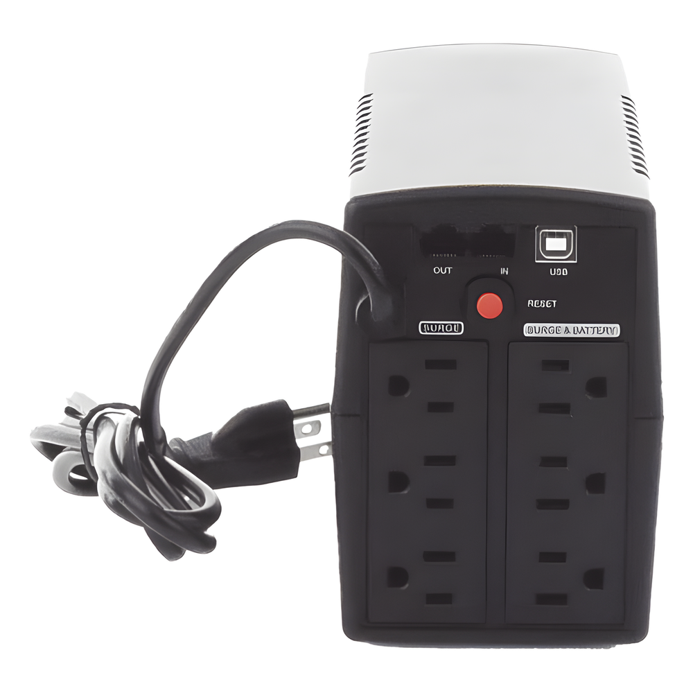UPS de 900 VA/420 W, Topología Línea Interactiva, Entrada 120 Vca NEMA 5-15P, y 6 Salidas NEMA 5-15R, Con Regulador de Voltaje (AVR)