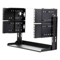 Rack Abierto de montaje en Pared, de 19in, 5 Unidades de rack, Profundidad Ajustable (8" a 12") con Charola de Uso Múltiple.