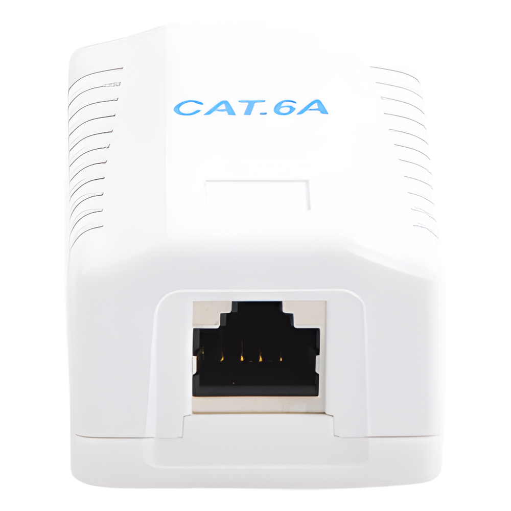 Caja de Pared con 1 Puerto, Incluye 1 Jack STP Cat6A