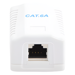 Caja de Pared con 1 Puerto, Incluye 1 Jack STP Cat6A