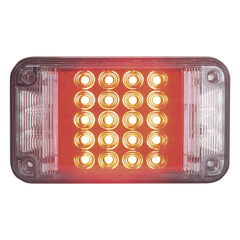 Luz de Advertencia de 7X4", Color Rojo, Con Luces de Trabajo, Ideal para Ambulancias