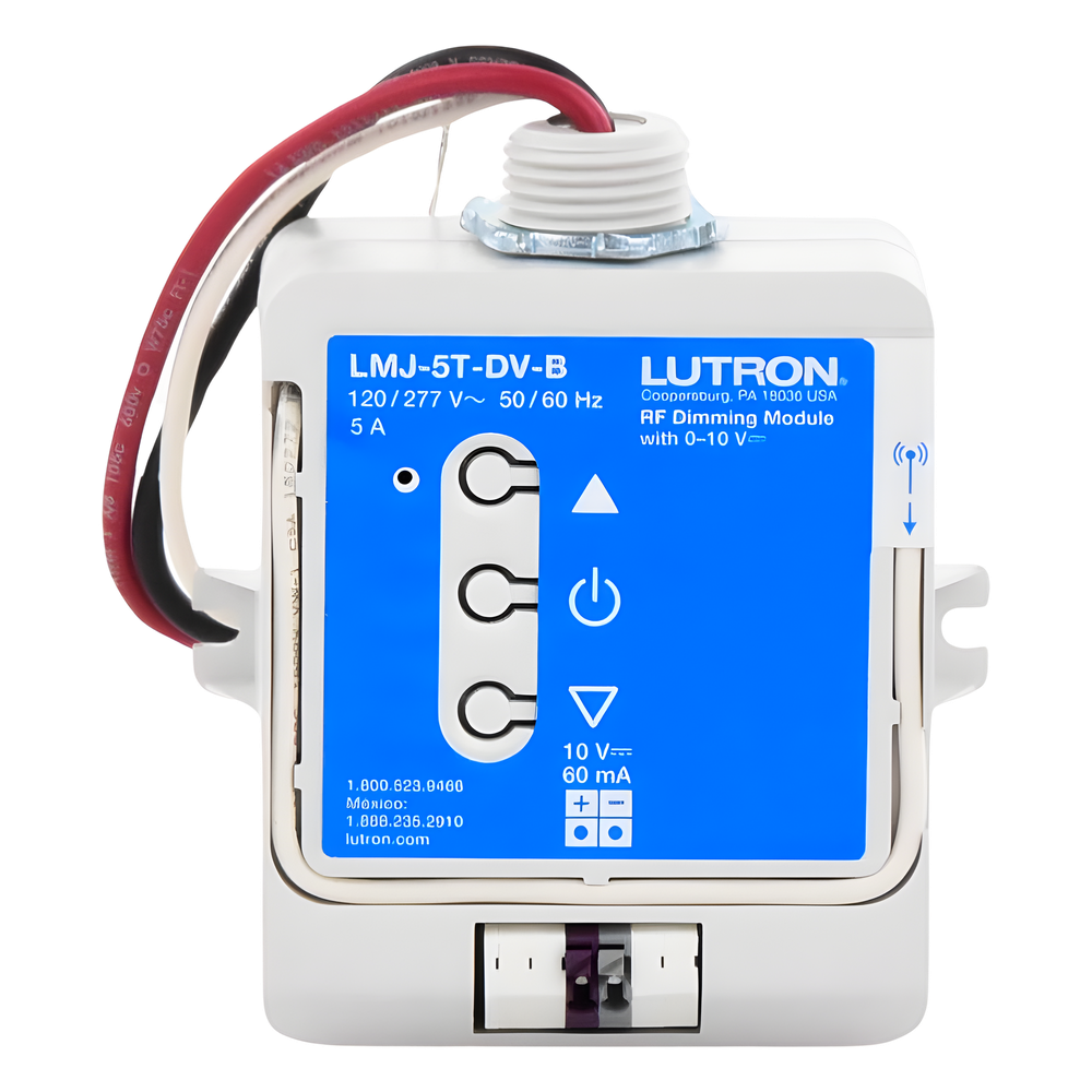 Módulo de atenuación RF con control 0-10 V para balastros fluorescentes y drivers LED, conmuta hasta 5 A a 120/277 V, para sistemas RadioRA 2 y HomeWorks QS