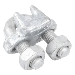 Nudo/ Perro/ Abrazadera Acero Forjado para Cable de 5/16", Galv. por Inmersión en Caliente.
