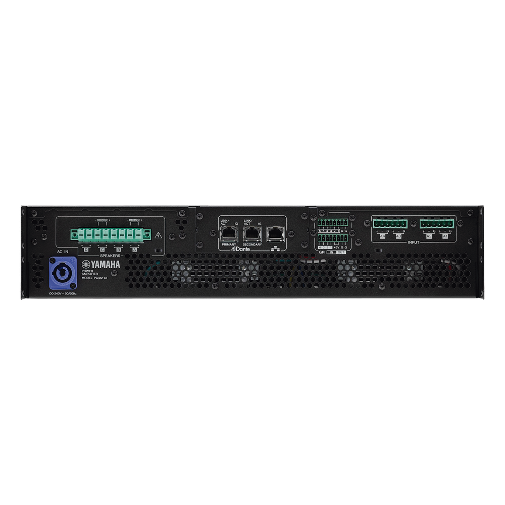 Amplificador de Audio de Alta Potencia |  4 x 1200w @ 8 ohms, 70/100V | DSP Integrado | Interfaz Dante