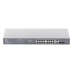 Switch no administrable de 16 puertos 10/100/1000Mbps y PoE af/at, 2 puertos SFP hasta 250W.