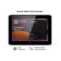 Panel Touch Para Programación De Salas De Reuniones Todo En Uno Con Indicadores LED Laterales Moderno y Ultrafino