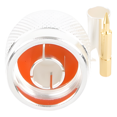 Conector N Macho de Anillo Plegable para Cable LP-195, RG-58/U, Plata/ Oro/ Teflón.