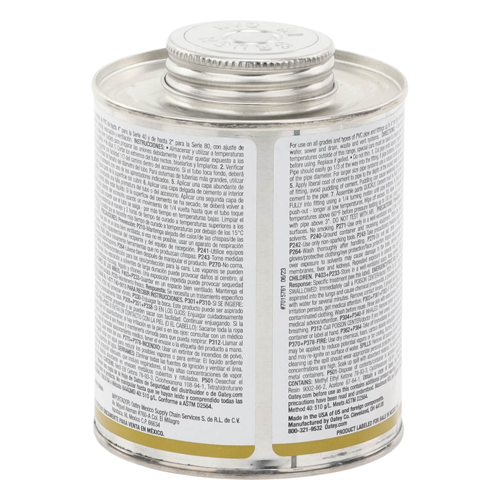 Pegamento / Cemento Claro de 473 ml para Tubo Conduit PVC Pesado.