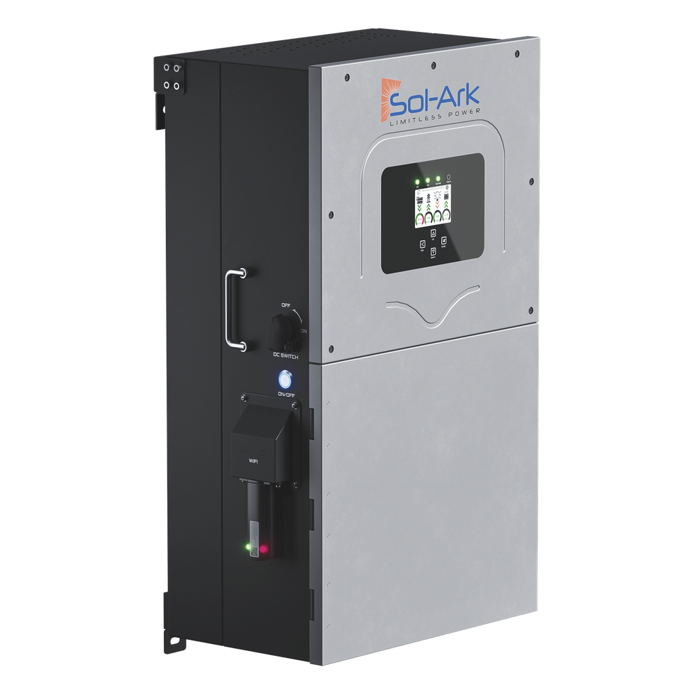 Inversor Hibrido SOL-ARK, 15 Kw, 220 Vcc, Fase Dividida, IP65, Entrada de Baterías a 48 Vcc