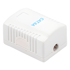 Caja de Pared con 1 Puerto, Incluye 1 Jack UTP Cat6A