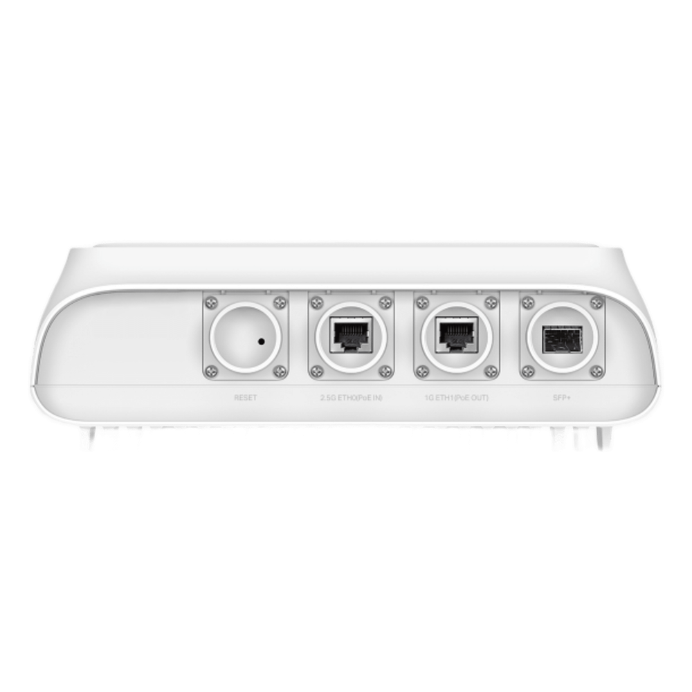 Punto de Acceso Wi-Fi 6 AX3600 Indoor/Outdoor / 3.6 Gbps (1148 Mbps 2.4 GHz + 2402 Mbps 5 GHz) / 1x 10G SFP+ + 1x 2.5G PoE-In + 1x Gigabit PoE-Out / Hasta 1000+ Clientes / IP68 / Protección Rayos 6 kV / Bluetooth / Gestión Cloud