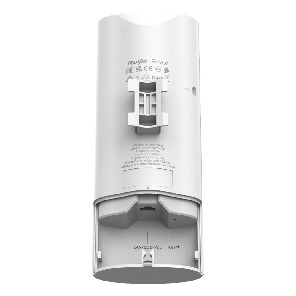 Punto de Acceso Exterior Wi-Fi 7 IP65 / BE5040 / Doble Banda MLO / Hasta 512 Usuarios / 5 Gbps / Puerto 2.5G PoE In / 802.11be / -30°C a 65°C