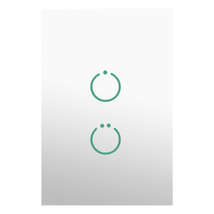 (ZWAVE) Interruptor On/Off panel táctil touch inalámbrico Zwave Plus 2 botones. Compatible con Hubitat HC8, Álula  M2M, otro