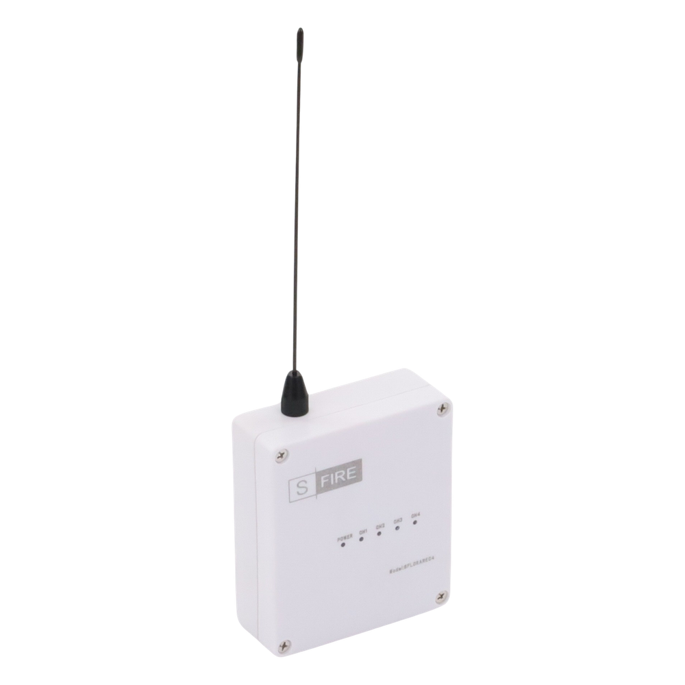 Receptor inalámbrico / 2500 metros de cobertura / 4 salidas de relevador tipo C