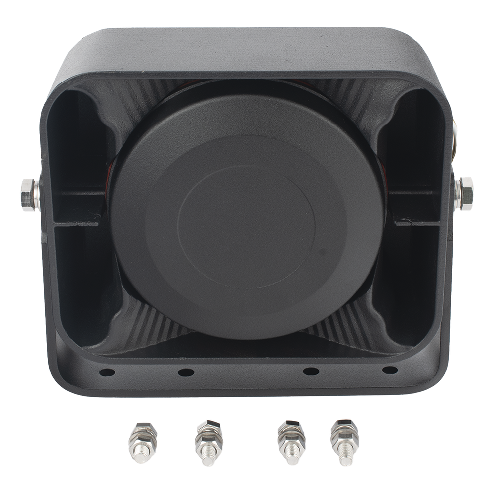 Bocina Compacta de Uso Rudo, 100 Watts de Potencia, Ideal para Vehículos de Encubierto, 8 Ohms de Impedancia