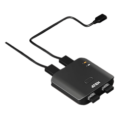 Switch USB 3.2 Gen 1 Essentials | 2 Puertos USB Tipo-A | 2 Computadoras | 5 Gbps | InstaSync | Botón Físico | Diseño Compacto | Plug-and-Play