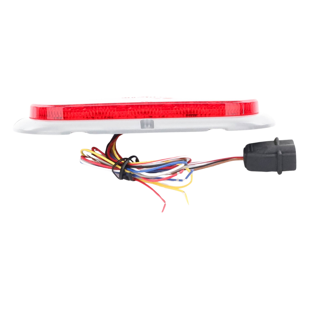 Plafon Ovalado Trasero de 18 LED, Rojo/Blanco/Ambar, 7.5 Pulgadas