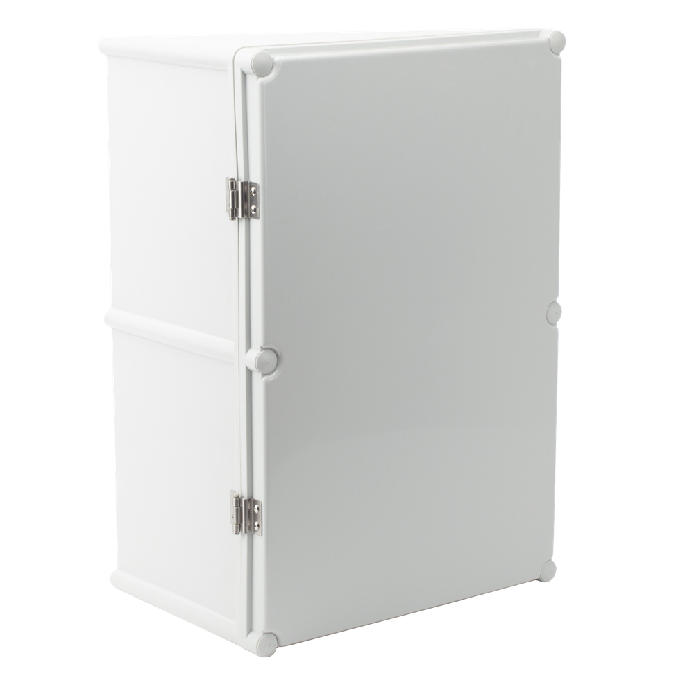 Gabinete Plástico para Exterior (IP65) de 560 X 380 x 265 mm Cierre por broche.