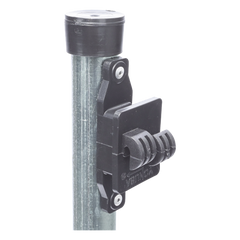 Poste con altura de 1m para cercos eléctricos/ Incluye base multiposicion fabricado 100% con acero galvanizado con 5 aisladores de paso