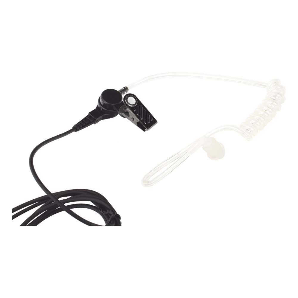 Micrófono - audífono de tubo acústico transparente de grado médico con conector de dos pines para KENWOOD Y TXPRO