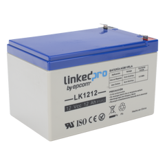 Batería de respaldo 12 V |  12 Ah |  AGM | Especial para Seguridad Electrónica | UPS | Sistemas de Emergencia | Vida útil 5 años | Terminales F1  + Adaptador F2