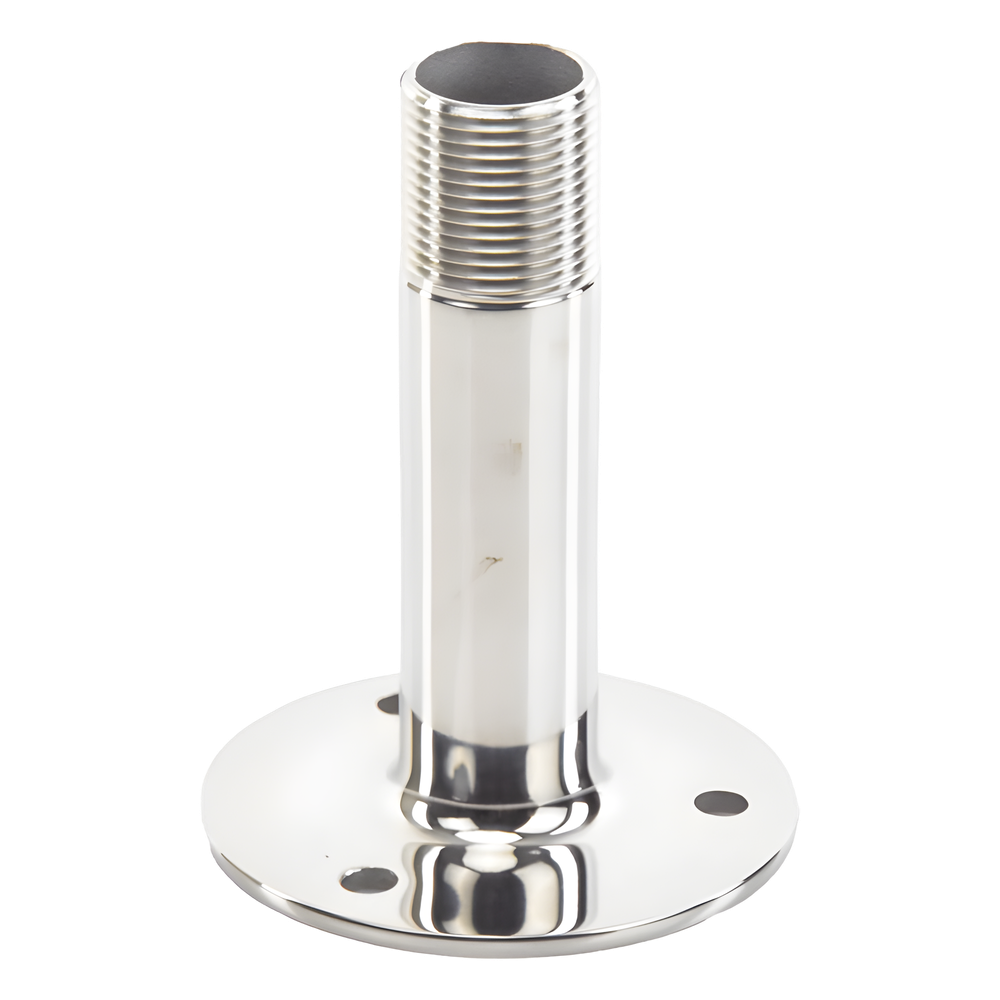 Montaje Recto de Acero Inoxidable / de 4 pulgadas de Alto y 3 de Base / Rosca 1-1/4