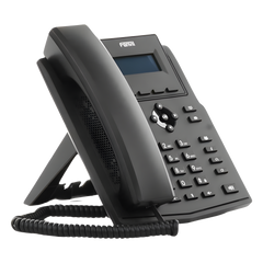 Teléfono IP / 2 Líneas SIP / Pantalla LCD 2.3" 132x64 / Audio HD G.722 y Opus / Conferencia 6 Vías / PoE 802.3af / Puertos Ethernet Duales 10/100 / Soporte EHS